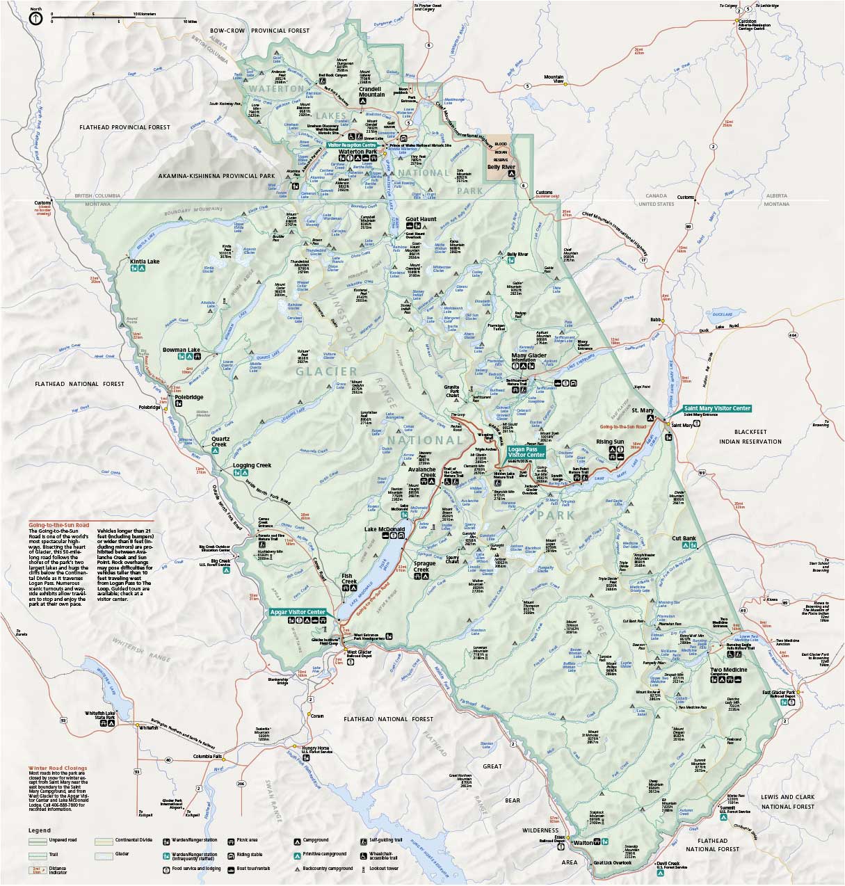 Glacier National Park map mural | The Art of Larry Eifert